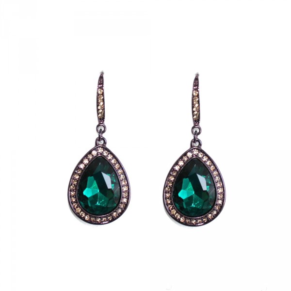 Zandra Teal Teardrop Earrings